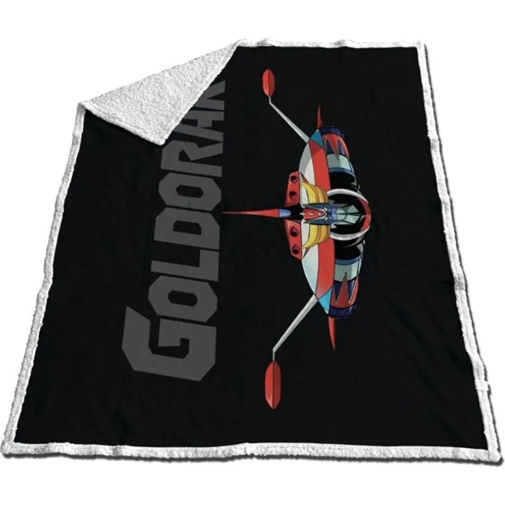 Goldorak Sherpa Decke 130 × 170 cm Kuscheldecke für Sofa Schlafzimmer und Freizeit