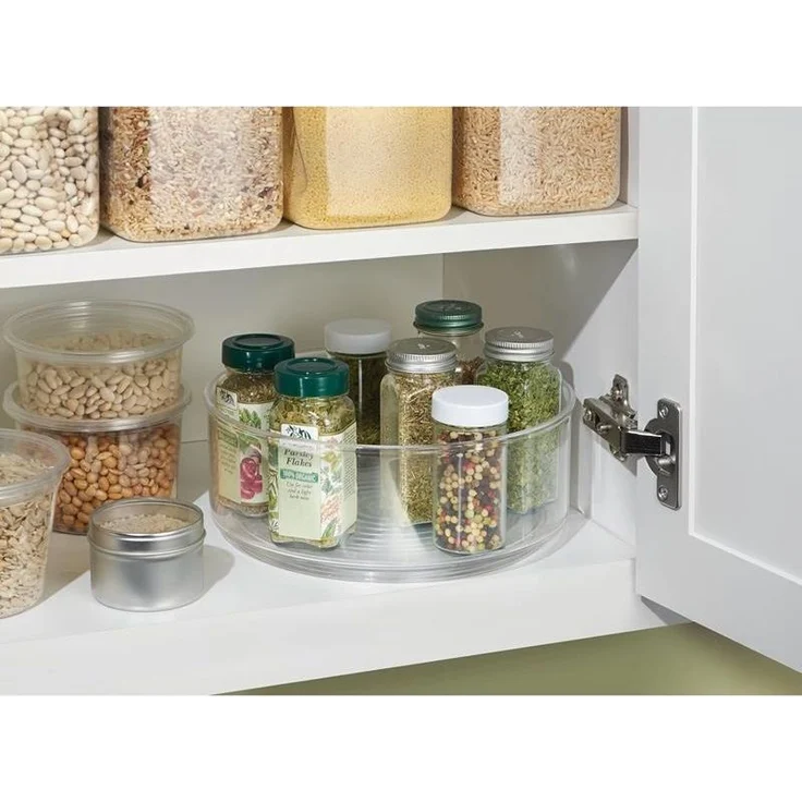 Drehteller Organizer Gewürzregal 2er Set Ordnungssystem mDesign Transparent – Bild 3