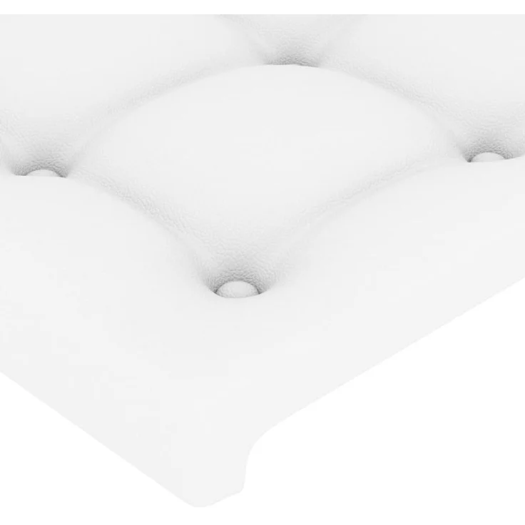 vidaXL LED Kopfteil Weiß 80 x 5 x 118/128 cm Kunstleder 3122497 – Bild 5