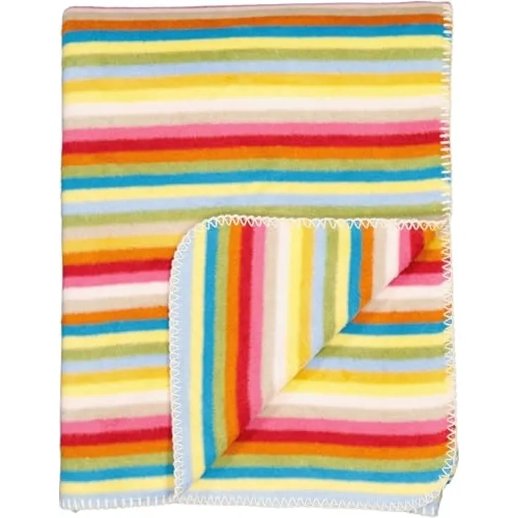 CAWÖ Wohndecke, 150x200cm - Lifestyle, Streifen, Fleece Mehrfarbig 150x200cm