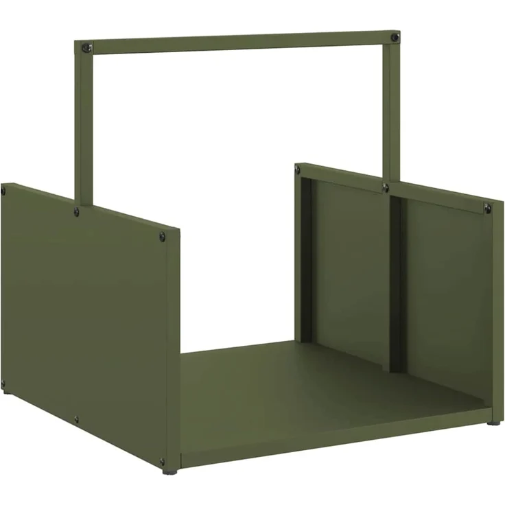 vidaXL Brennholzregal Olivgrün 40x40x40 cm Kaltgewalzter Stahl 864274 – Bild 2