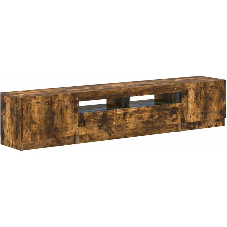 vidaXL LED-TV-Schrank UTRECHT 3 stk. Raucheiche Holzwerkstoff 3417007 – Bild 2
