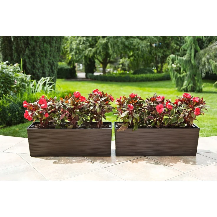 KADAX Blumentopf Balkonkasten + Einsatz 19x56cm mokka – Bild 8