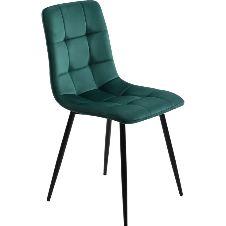Esszimmer-Set 5-teilig Runder Tisch 100cm & 4 Grün Samtstühle Metallbeine moderner Küchentisch – Bild 9
