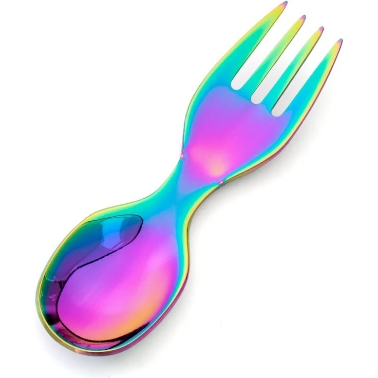 LEKKABOX Campinglöffel Mini Edelstahl Göffel, 10cm - Gabel Löffel Spork klein Kinder Brotdose, Extra klein, nur 10 cm lang – passt in jede Brotdose – Bild 5