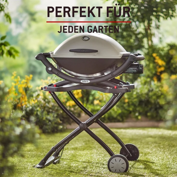 Weber Rollwagen/Für Gasgrills der Q-Serie, Klappbares Design mit Rädern, Integrierter Tragegriff, 16,5 x 75,5 x 71,5 cm (eingeklappt), 63,5 x 53,5 x 71,5 cm (ausgeklappt) – Bild 10