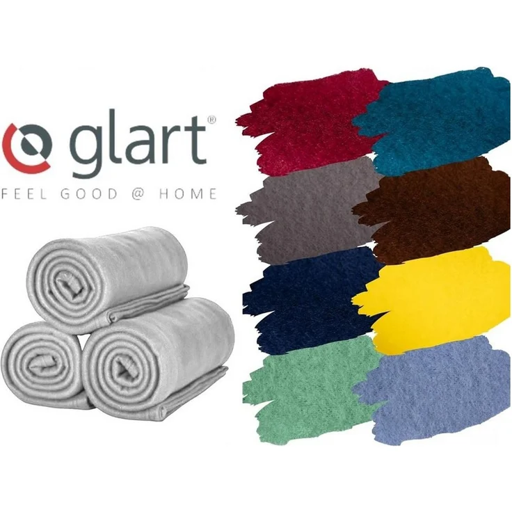 Wohndecke 3 St. G3PG Oeko-Tex Polar Fleecedecken Couch platingrau 130x160 cm, Glart – Bild 4