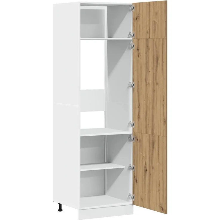 Kühlumbauschrank, Küchenschrank Lyon Artisan-Eiche 60 x 57 x 207 cm Holzwerkstoff – Bild 5