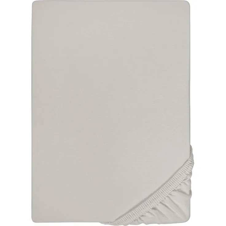 biberna Jersey-Elastic-Spannbetttuch 0077866, sturmgrau, 1x 140x200 cm - 160x220 cm