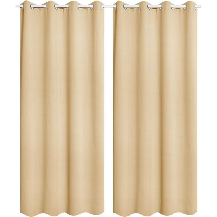 Woltu Vorhang (2 St), Ösen, blickdicht, Leichte Wärmeisolierend Kälteschutz