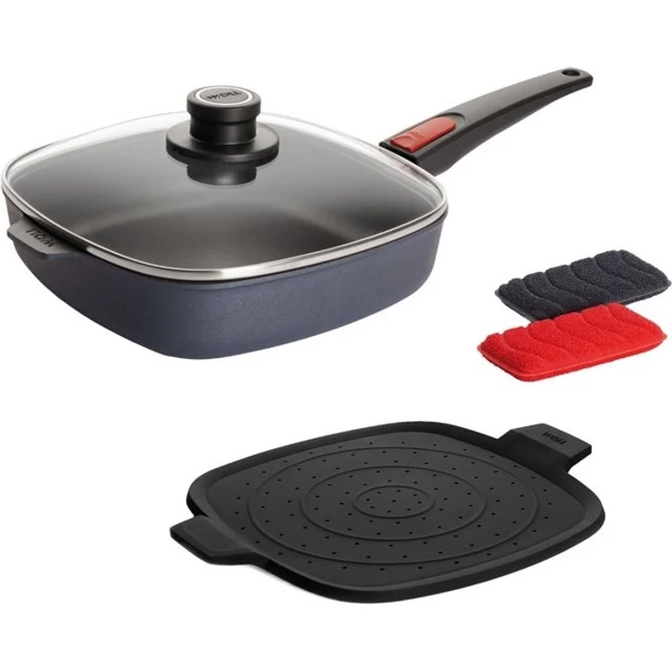 WOLL MADE IN GERMANY Pfannen-Set Diamond Lite mit Deckel, Aluminiumguss (Set, 4-tlg), Abnehmbarer Stiel, Antihaftbeschichtet – Bild 4