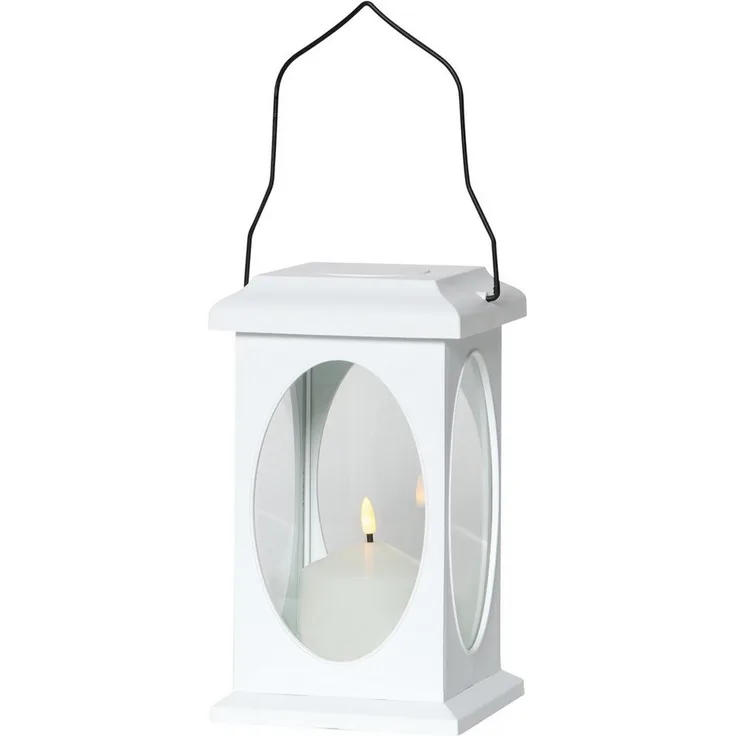 LED-Laterne "Flamme", Farbe: weiß, 23x13,5cm,outd.