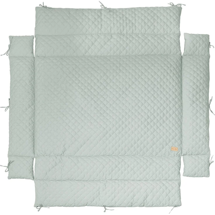 roba Laufgittereinlage 'roba Style' für Laufgitter 75 x 100 - 100 x 100 cm - Gesteppte Einlage mit Seitenpolsterung - Frosty Green – Bild 1