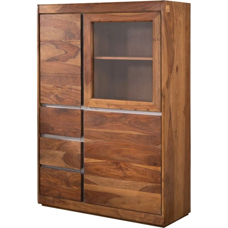 Highboard Sheesham 102x40x147 noble unique lackiert SYDNEY #125 – Bild 1