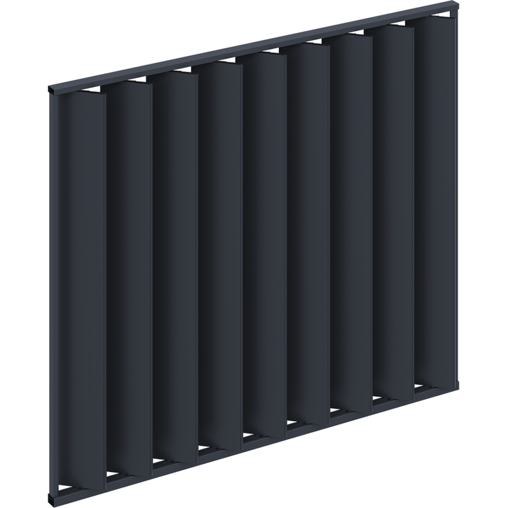 Weide Pergola Sichtschutzwand 3m mit kippbaren Lamellen anthrazit – Bild 7