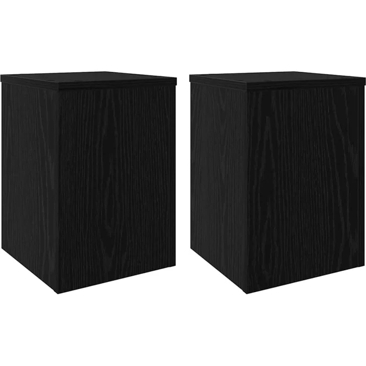 vidaXL Pflanzenständer 2 Stk. Schwarz Eichen-Optik 25 x 25 x 35 cm 869230 – Bild 2