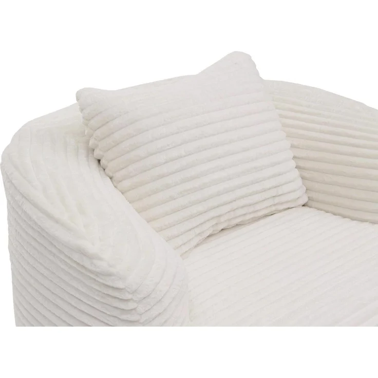 Sessel HWC-P18, Loungesessel Relaxsessel Polstersessel Cocktailsessel, Stoff/Textil Cord (370g/m²) ~ weiß – Bild 6