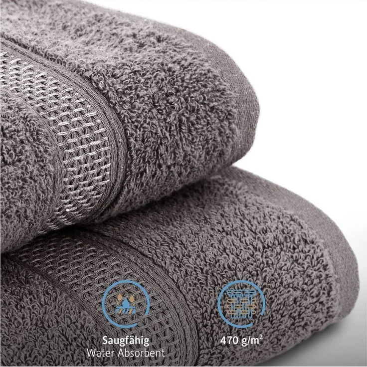 Komfortec Badetücher 100% Baumwolle, 470 g/m², Frottee (4-St), Handtücher 70x140 cm Set, Weich – Bild 3