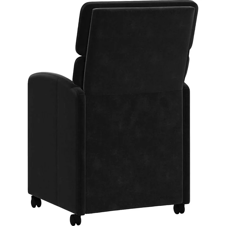 vidaXL Esszimmerstühle mit Rollen 2 pcs Schwarz 58 x 65 x 98 cm Samt 42017880 – Bild 5