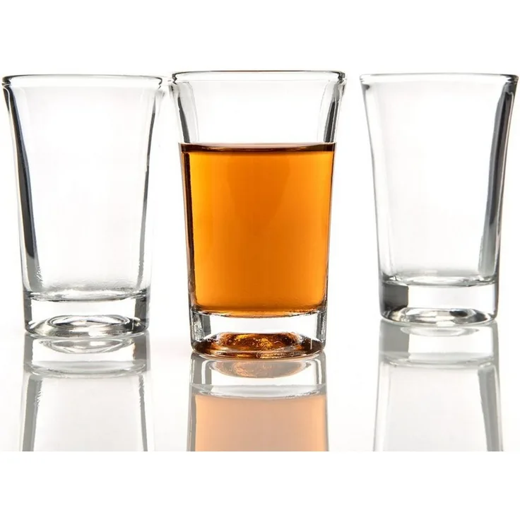 12 Stück Schnapsgläser 4cl aus Glas spülmaschinengeeignet - robuste Shotgläser in Gastro Qualität