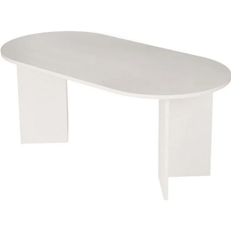 Elegant White Dining Table, 180 x 75 x 89.5 cm | 100% Melamine Coated Particle Board, 25 mm Thick | Perfect for Modern Dining Spaces – Bild 4