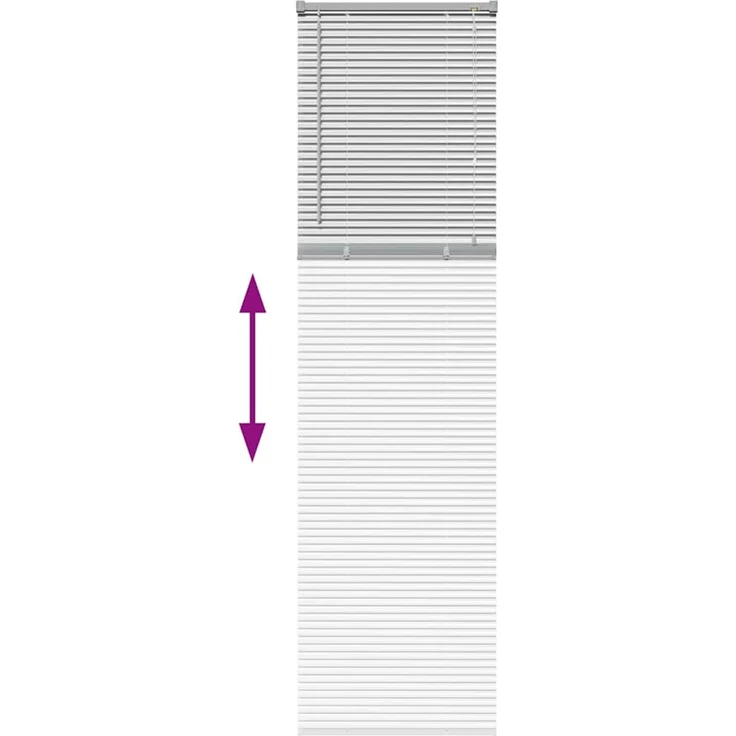 vidaXL Venezianische Jalousie Silber 220 x 65 cm 25 mm Aluminium 42005940 – Bild 12