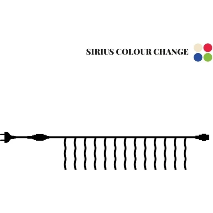 Sirius Tech-Line Ice Crystal Starter-Set 100 LED 2 5x0 6 m Colour Change