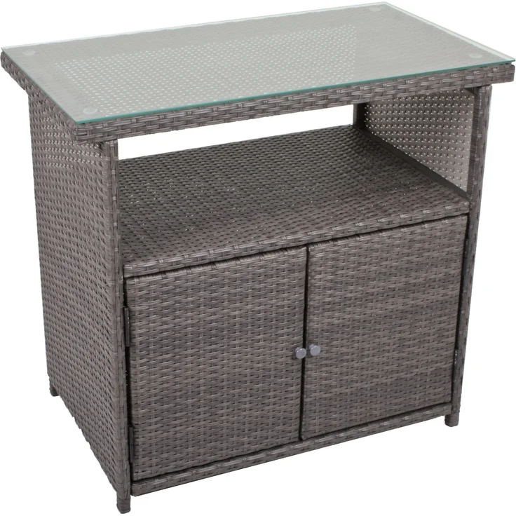 Garden Pleasure Sideboard PADUA grau aus Polyrattan – Bild 3
