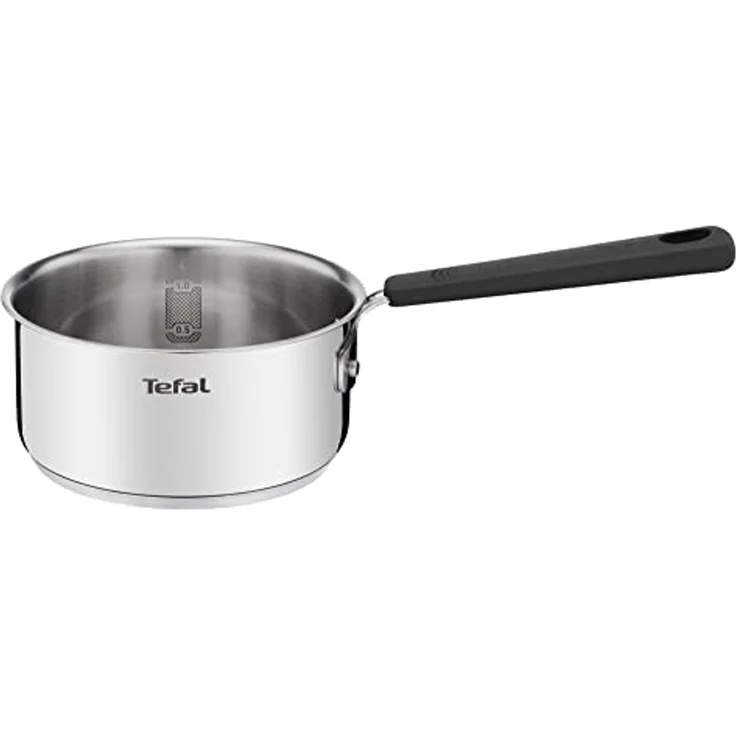 Tefal Topf-Set G7376S Opti'Space, Edelstahl (Set, 6-tlg, Stielkasserolle 16 cm, Kochtopf 20/24 cm, je mit Deckel), Thermo-Fusion-Boden, für alle Herdarten inkl. Induktion – Bild 6
