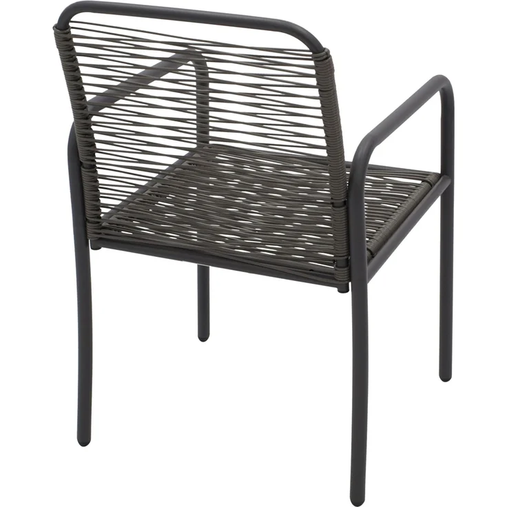 DEGAMO SALINAS Gartengarnitur, Metall + Ropeoptik, anthrazit/grau, 3-teilig (Tisch 45cm) – Bild 7