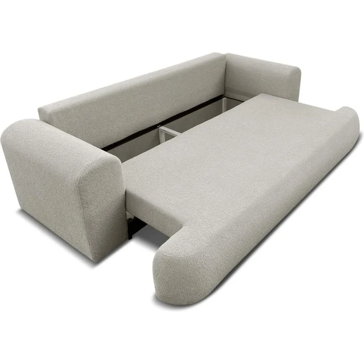 Sofa Schlafsofa 3-Sitzer ANIKE Stoff Now or Never Schwarz – Bild 2