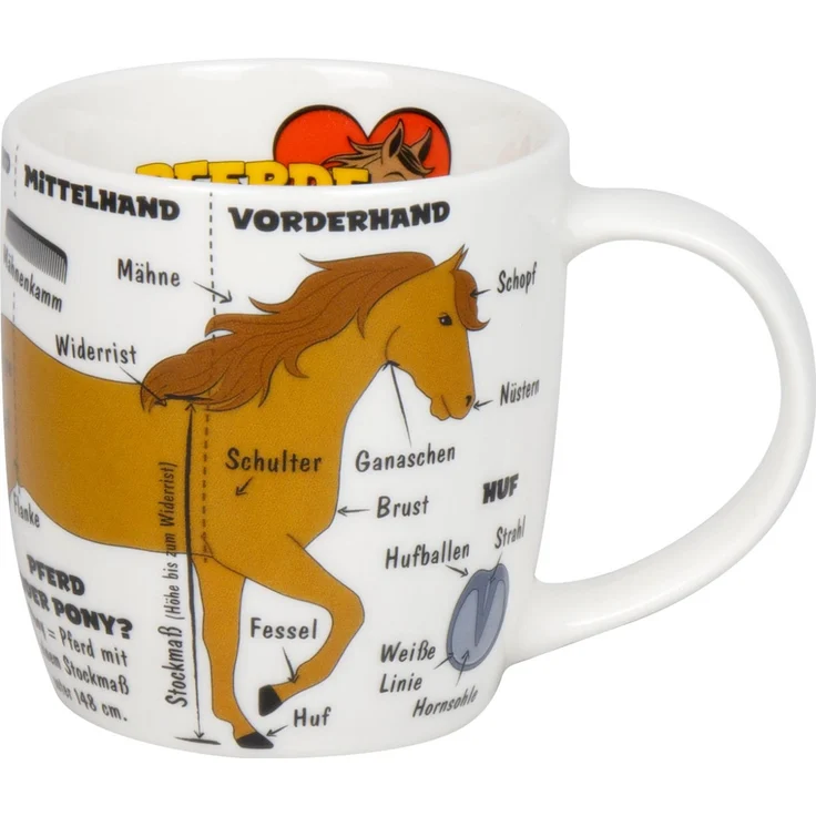 KÖNITZ 1172673027 Kid's Wissen Pferde 230 ml aus Porzellan / Kinderbecher – Bild 1