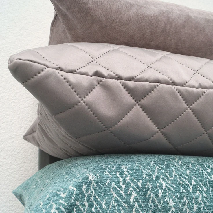Kissen Deko von Lysel - grau Rauten Huelva 50x50 Polyester Polypropylen kissenbezug Dekokissen – Bild 5