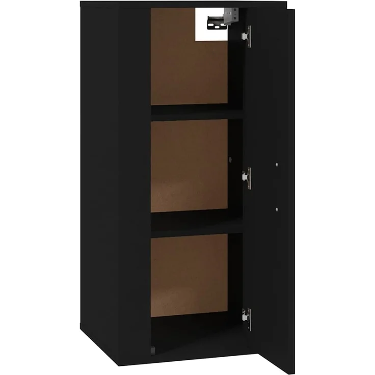 TV-Wandschrank, Fernsehschrank Schwarz 40 x 34,5 x 80 cm – Bild 5