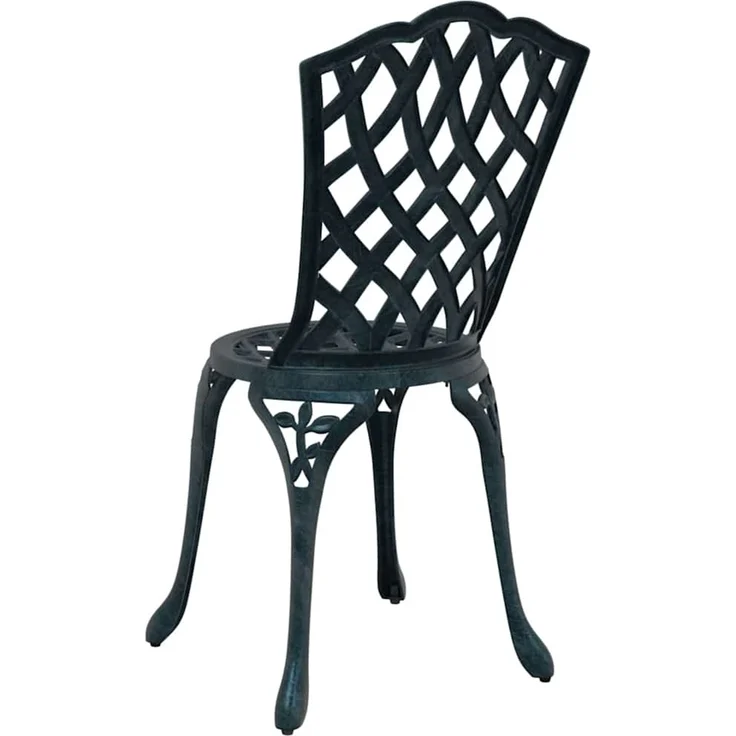 2er Set Gartenstuhl, Balkonstuhl Grün 39 x 40 x 87 cm Aluminium – Bild 6