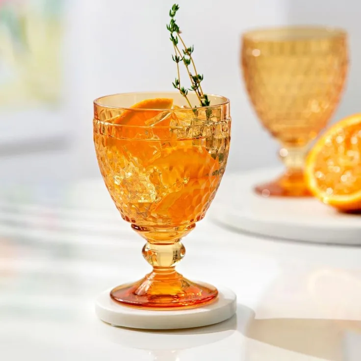 Villeroy & Boch Boston Coloured Weißwein- & Sektgläser Set 12er Set Saffron