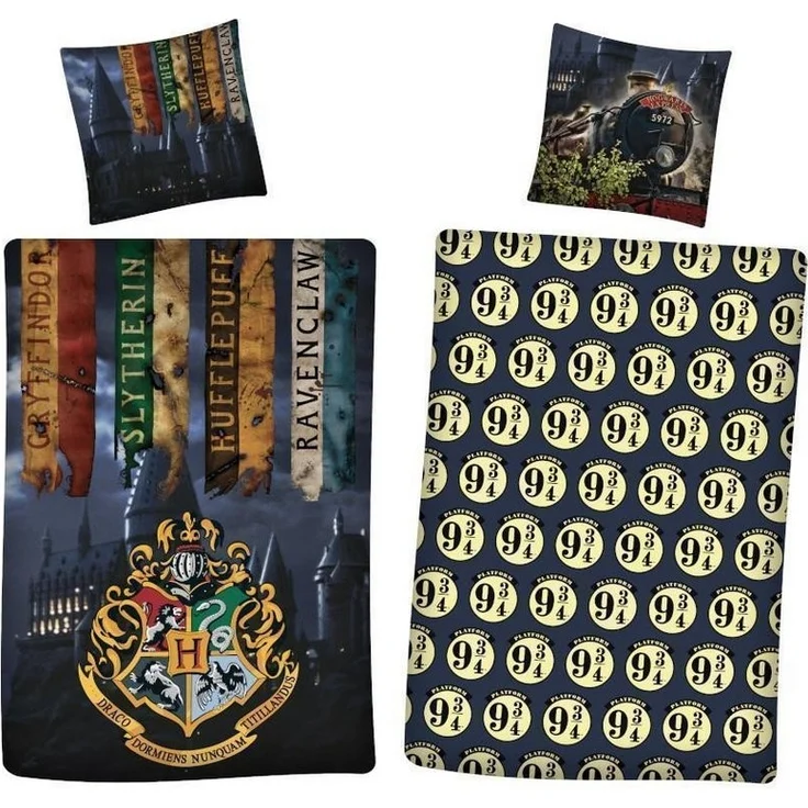 Harry Potter Bettwäsche Harry Potter Bettwäsche "neun 3/4" 140x200 cm, 100% Baumwolle, 2 teilig – Bild 5