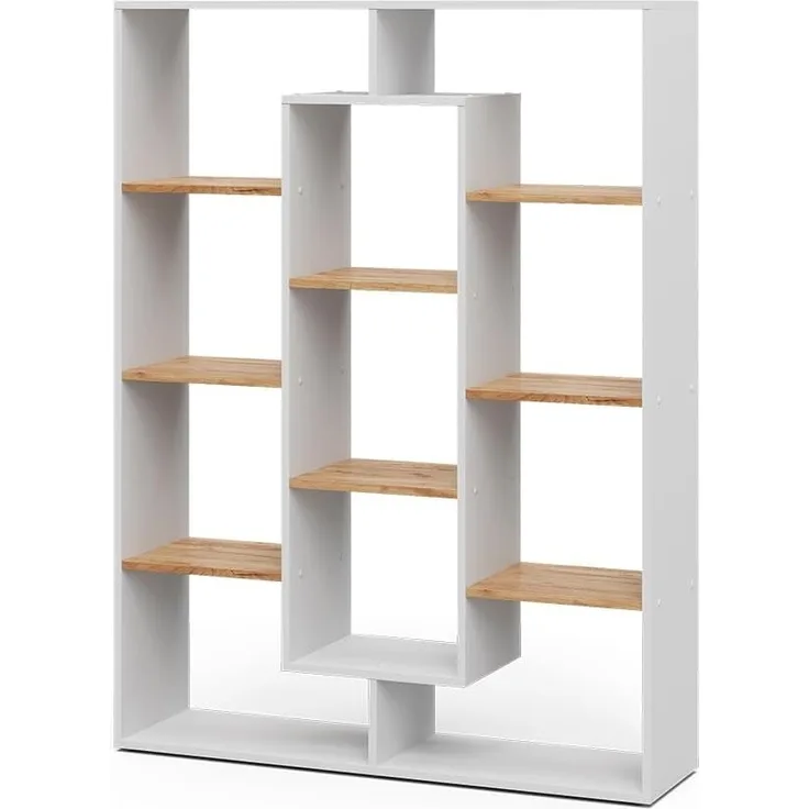 Raumteiler Weiß/Goldkraft Eiche 107.2 x 143 cm Vicco