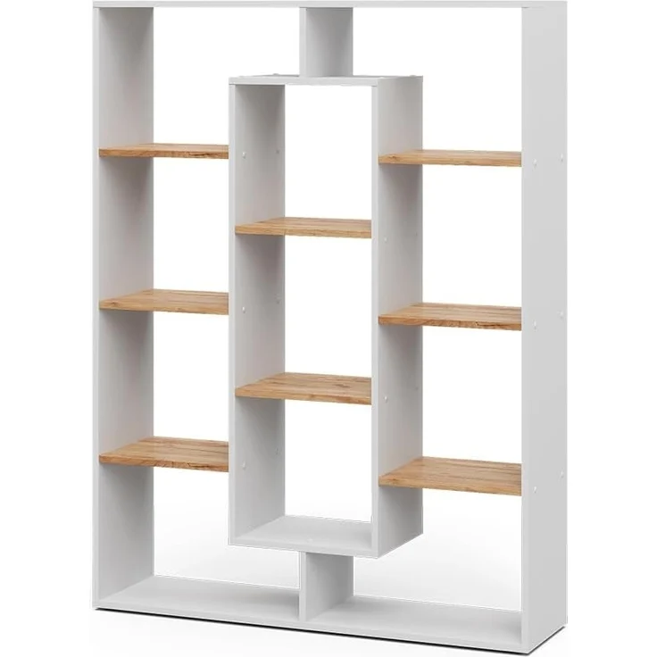 Raumteiler Weiß/Goldkraft Eiche 107.2 x 143 cm Vicco – Bild 1