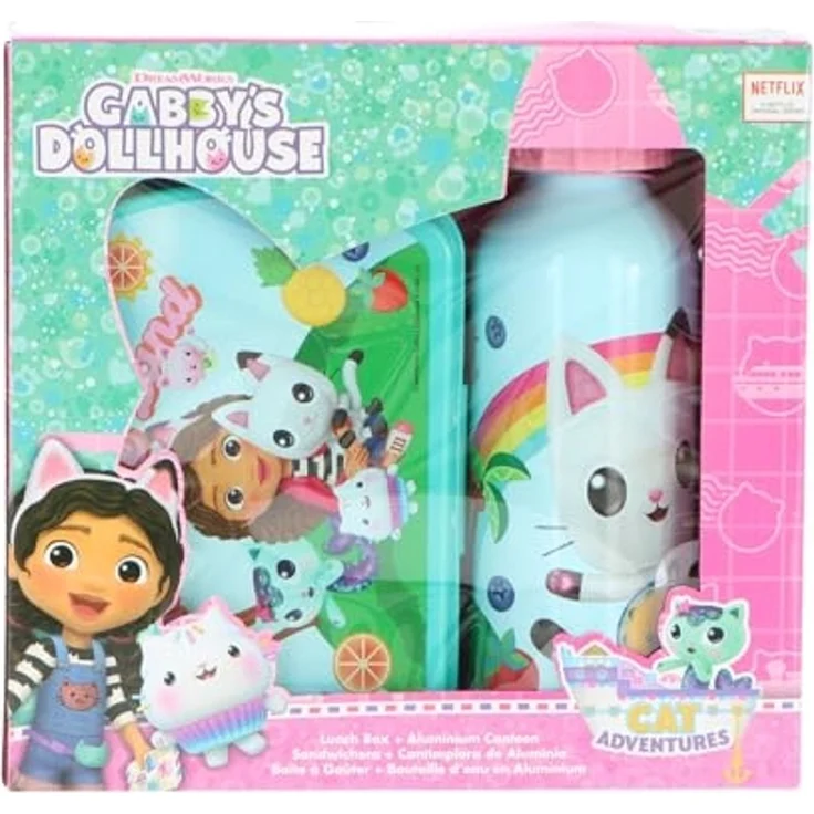 Gabby's Dollhouse Lunchbox Set – Brotdose und Trinkflasche für Kinder – Bild 2