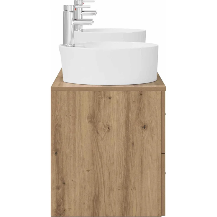 vidaXL Wandmontiertes Badezimmerschrank-Set 3 stk. Artisan-Eiche 3405874 – Bild 6