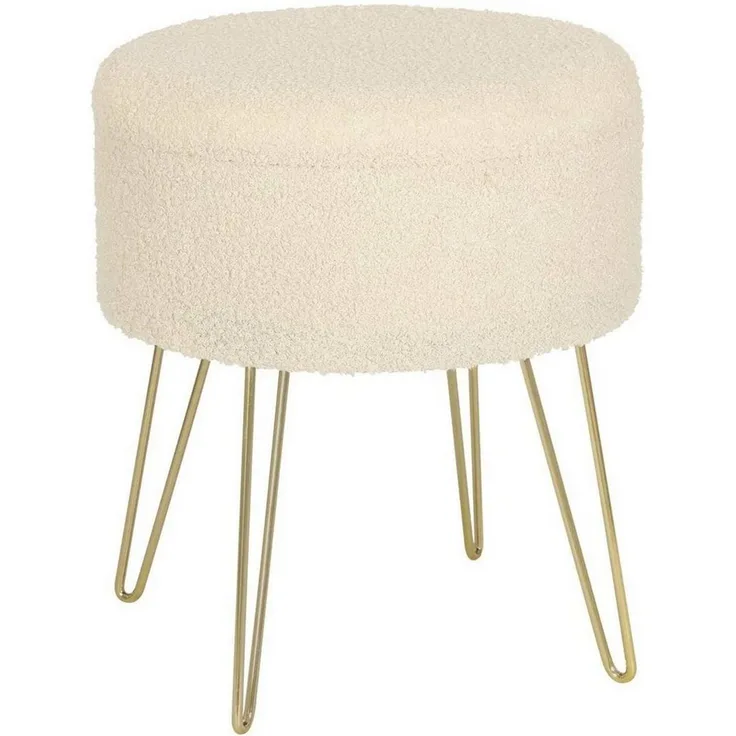 Woltu Sitzhocker (1 St), mit Stauraum runder Fußhocker Teddy-Fleece Hocker