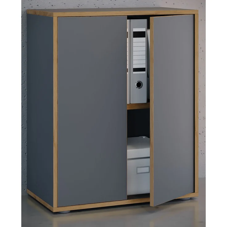 VCM Büroschrank Salia 920721 Anthrazit H. 74 x B. 60 x T. 33 cm – Bild 3