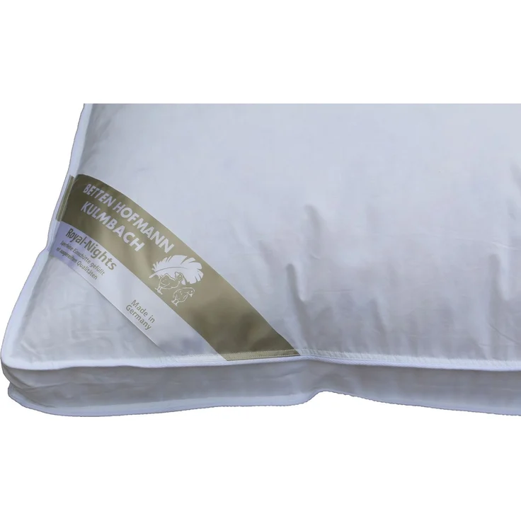 Betten Hofmann Exklusives Daunenkissen Kopfkissen mit Außensteg 80x80 1000g prall 100% Daunen – Bild 2