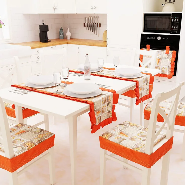 PETTI Artigiani Italiani Tisch, Lydia Orange, 1pz Läufer Tavola 40x140 cm