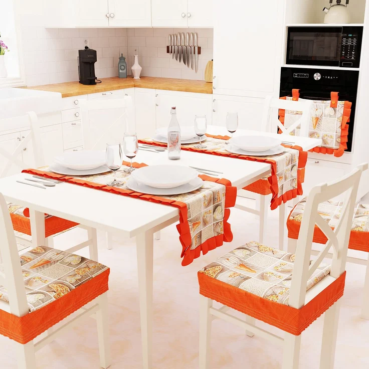 PETTI Artigiani Italiani Tisch, Lydia Orange, 1pz Läufer Tavola 40x140 cm