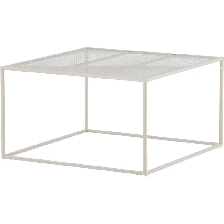 Livetastic Couchtisch, Beige, quadratisch, 80x45x80 cm, Metall, einfacher Aufbau