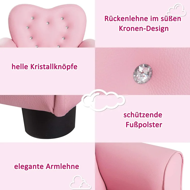 HOMCOM Sessel Kindersessel Prinzessin – Bild 5