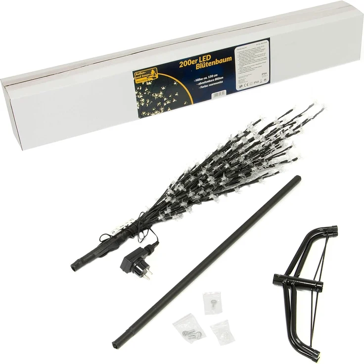 Nipach LED-Lichterkette BA11639 LED Lichterbaum 200 Blüten 150cm – Bild 7