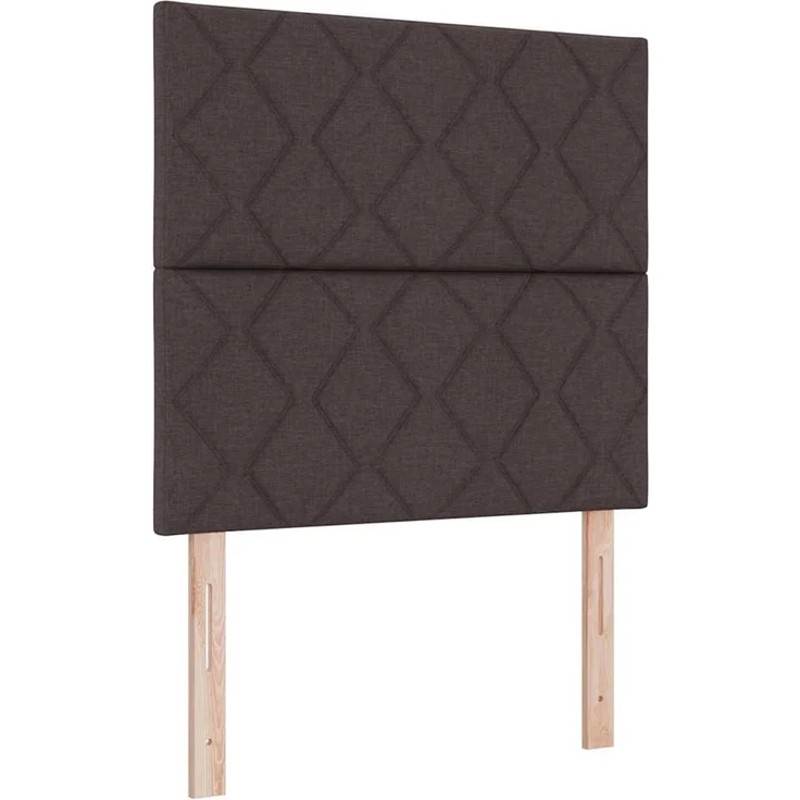 vidaXL Boxspringbett mit Kopfteil Dunkelbraun 120 x 190 cm Stoff 3342931 – Bild 2